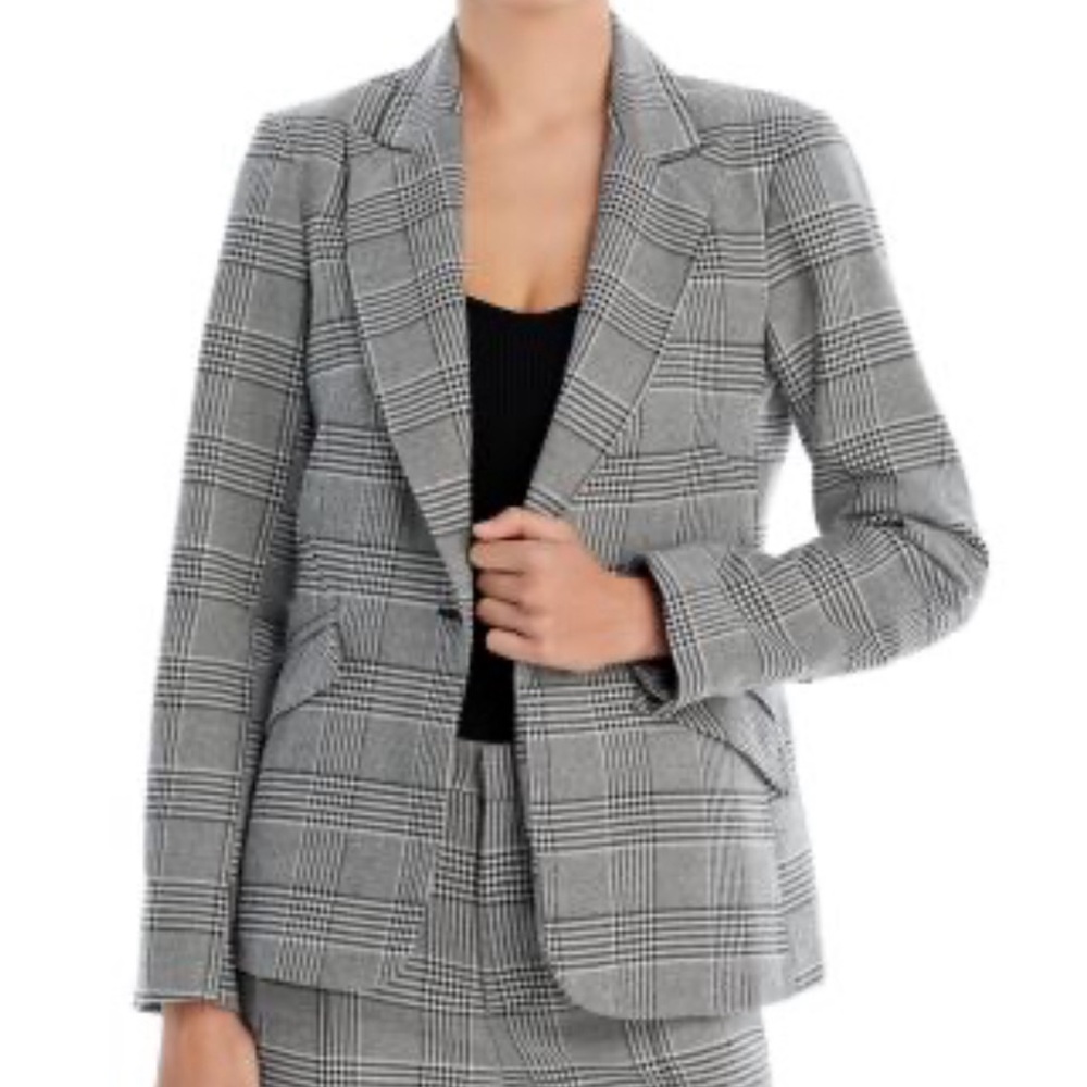 AQUA Plaid Blazer